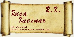 Rusa Kučinar vizit kartica
